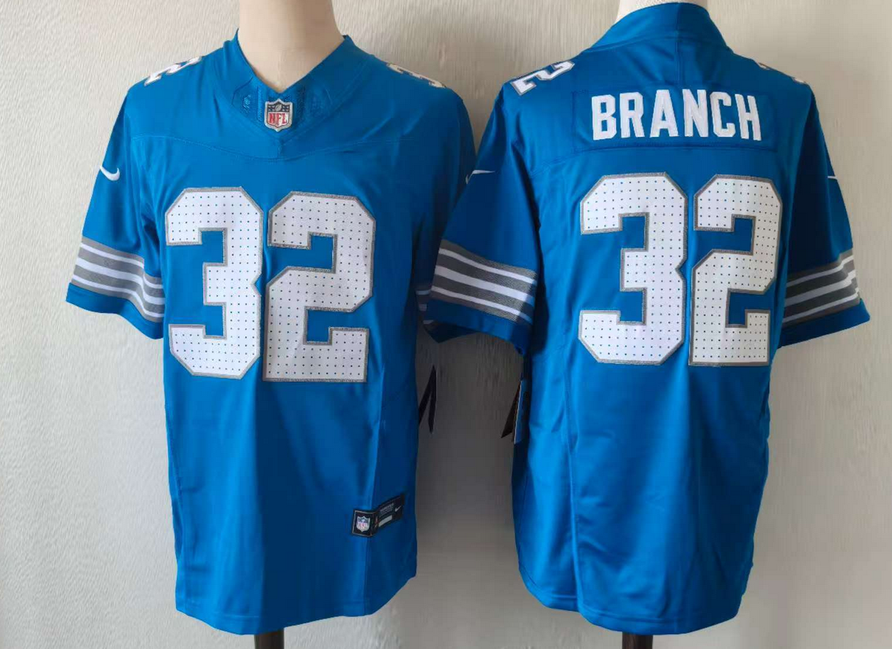 Youth Blue Detroit Lions #32 Brian Branch 2025 F.U.S.E. Vapor Limited Stitched Jersey